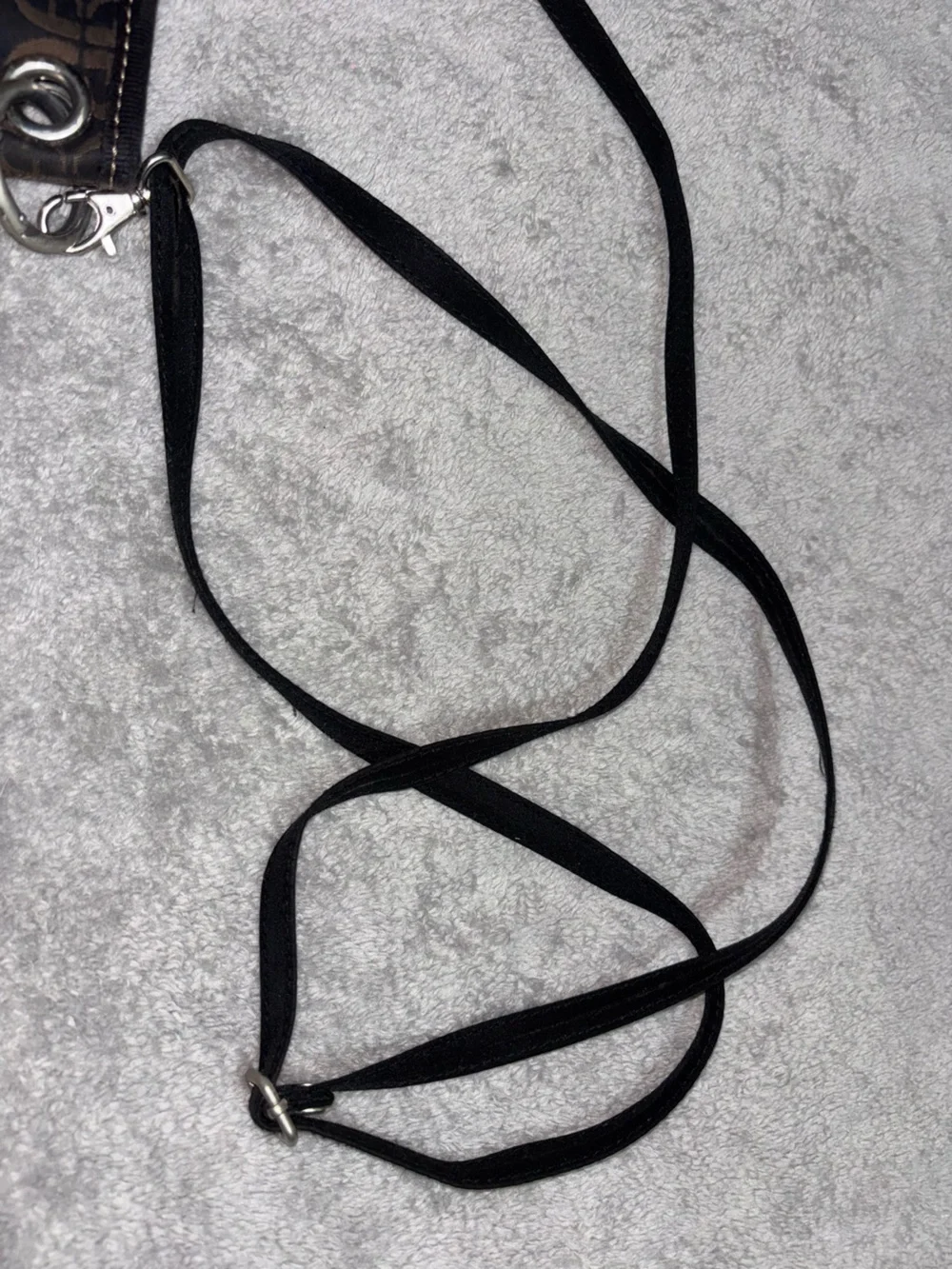 Fossil Brown and Black Patterned Messenger Crossbody